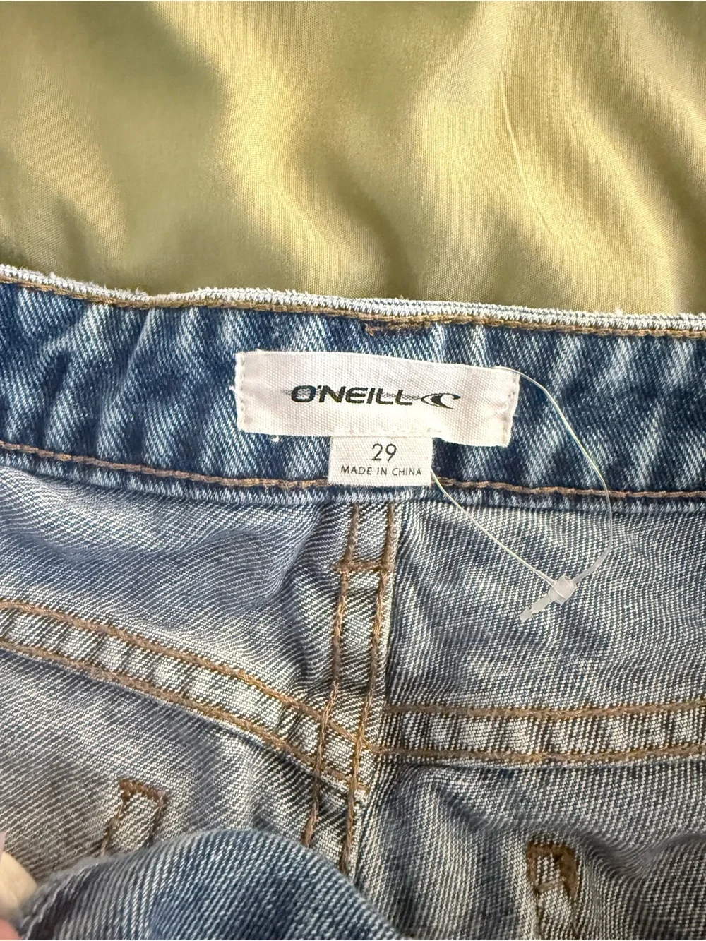 Light Wash Distressed Denim Shorts